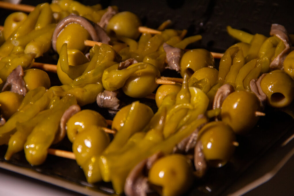 brochetas de anchoas